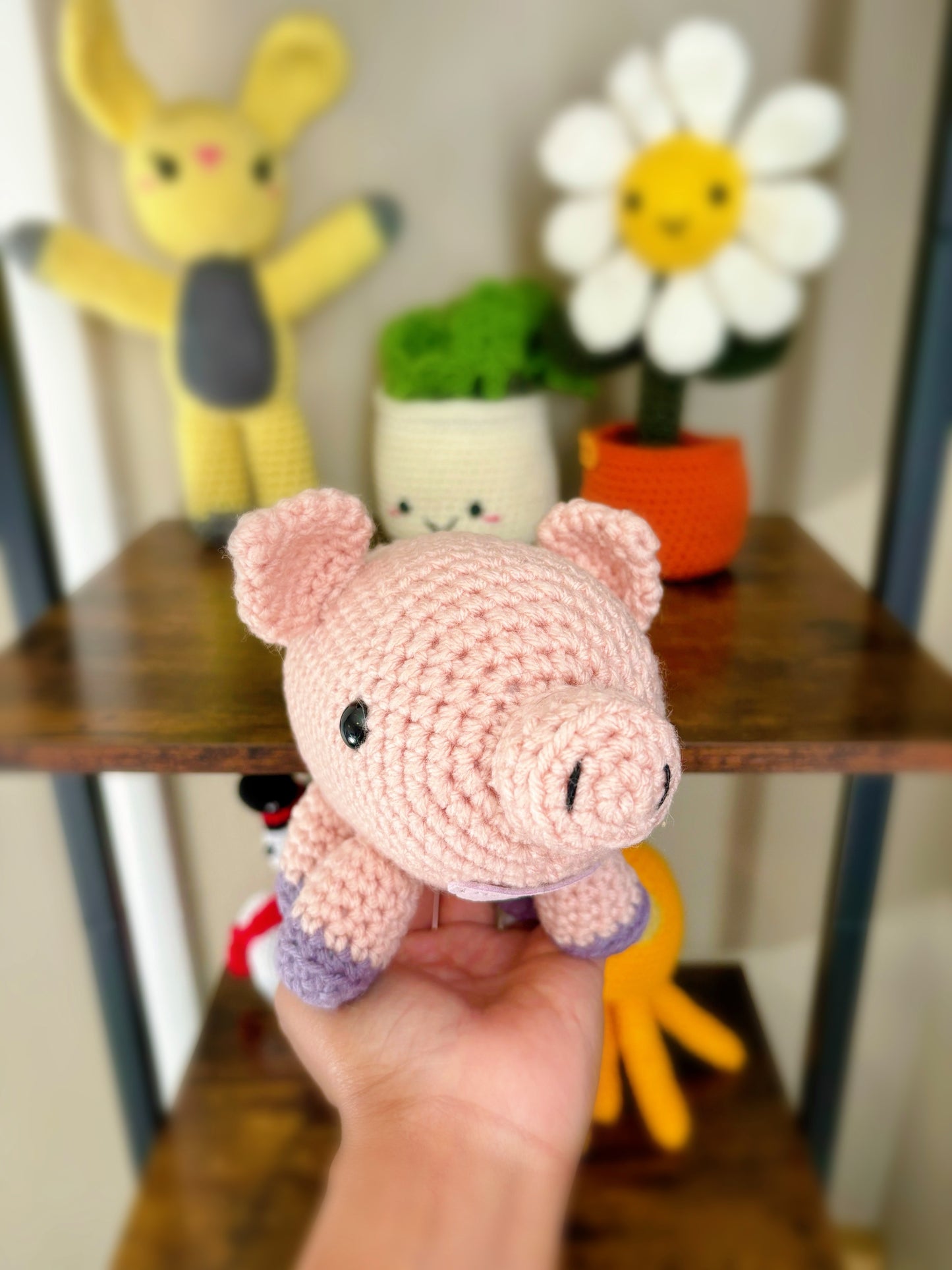 Handcrafted Amigurumi Pig