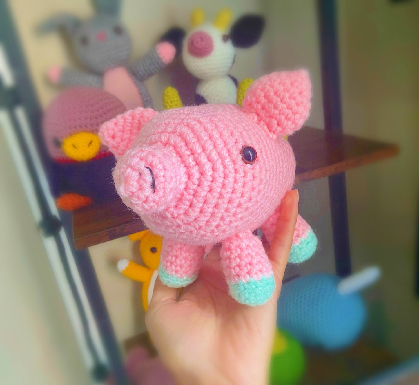 Handcrafted Amigurumi Pig
