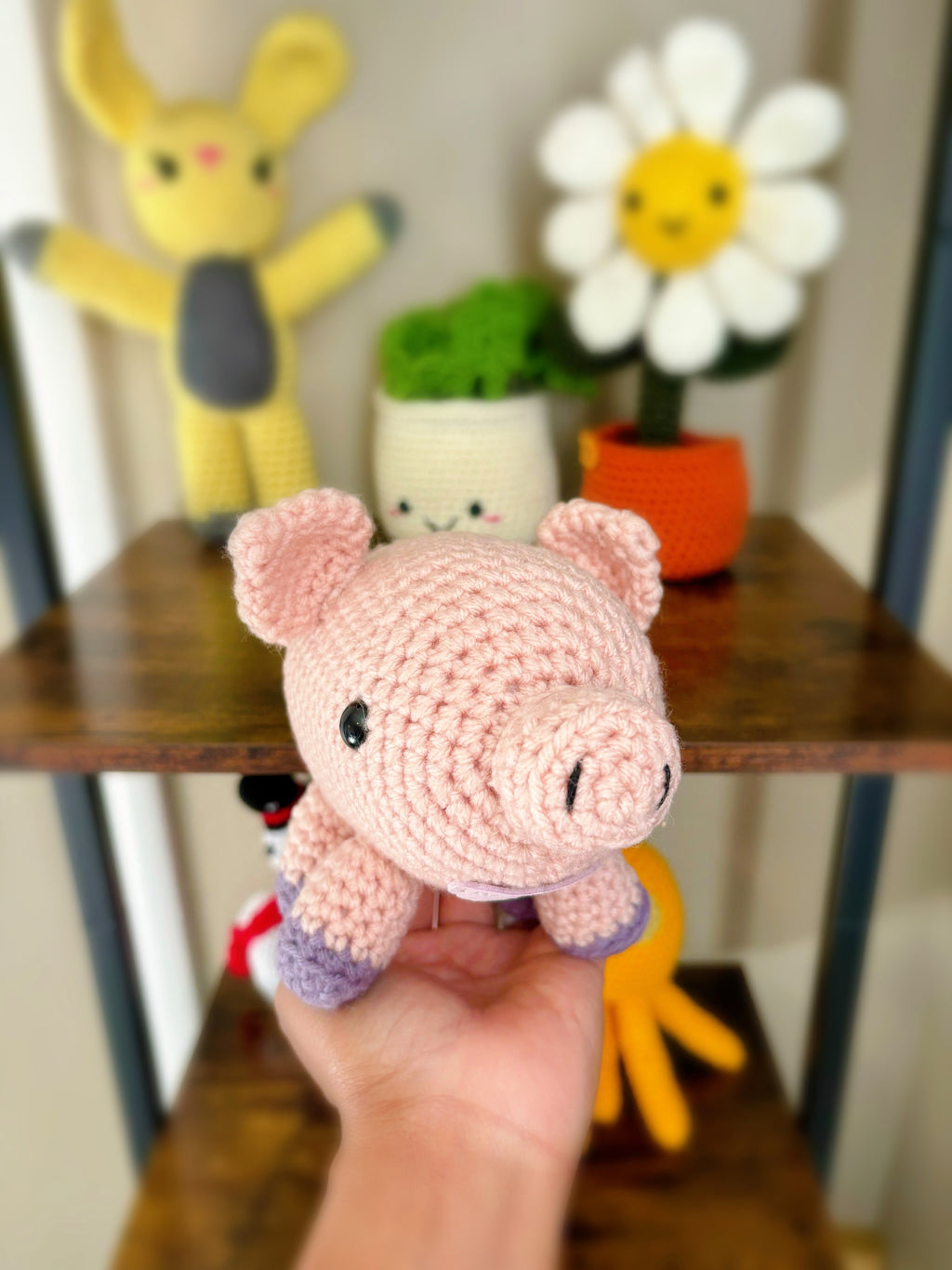 Handcrafted Amigurumi Pig