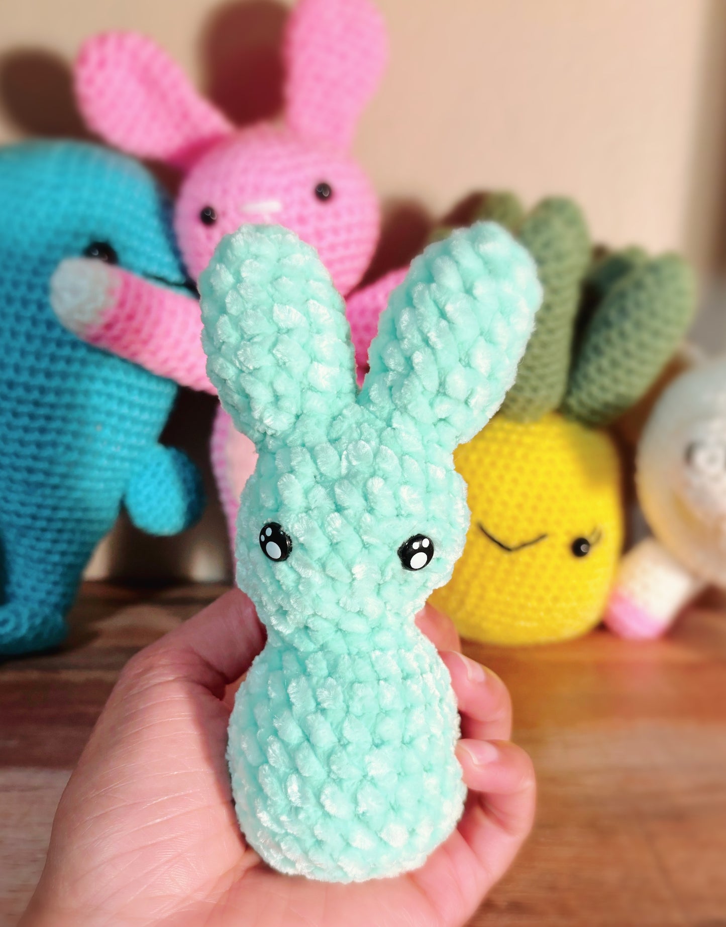 Handcrafted Amigurumi Plush Peep Bunny