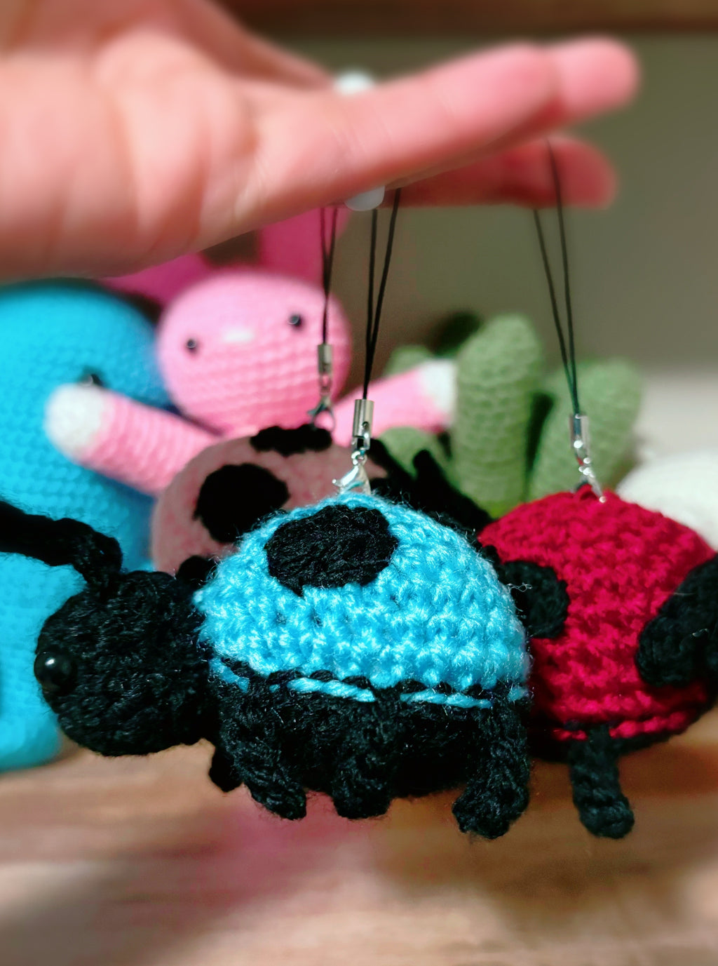 Handcrafted Amigurumi Ladybug Keychain