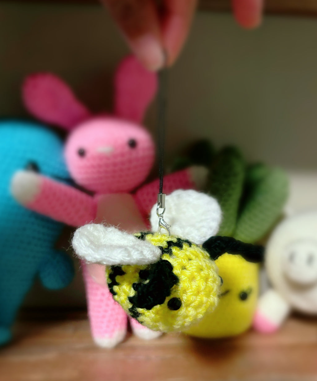 Handcrafted Amigurumi Bee Keychain