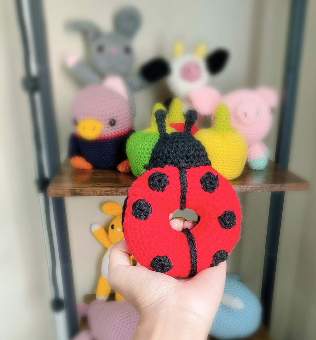Handcrafted Amigurumi Lady Bug Donut