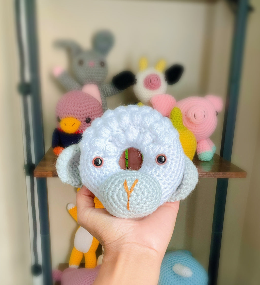 Handcrafted Amigurumi Sheep Donut
