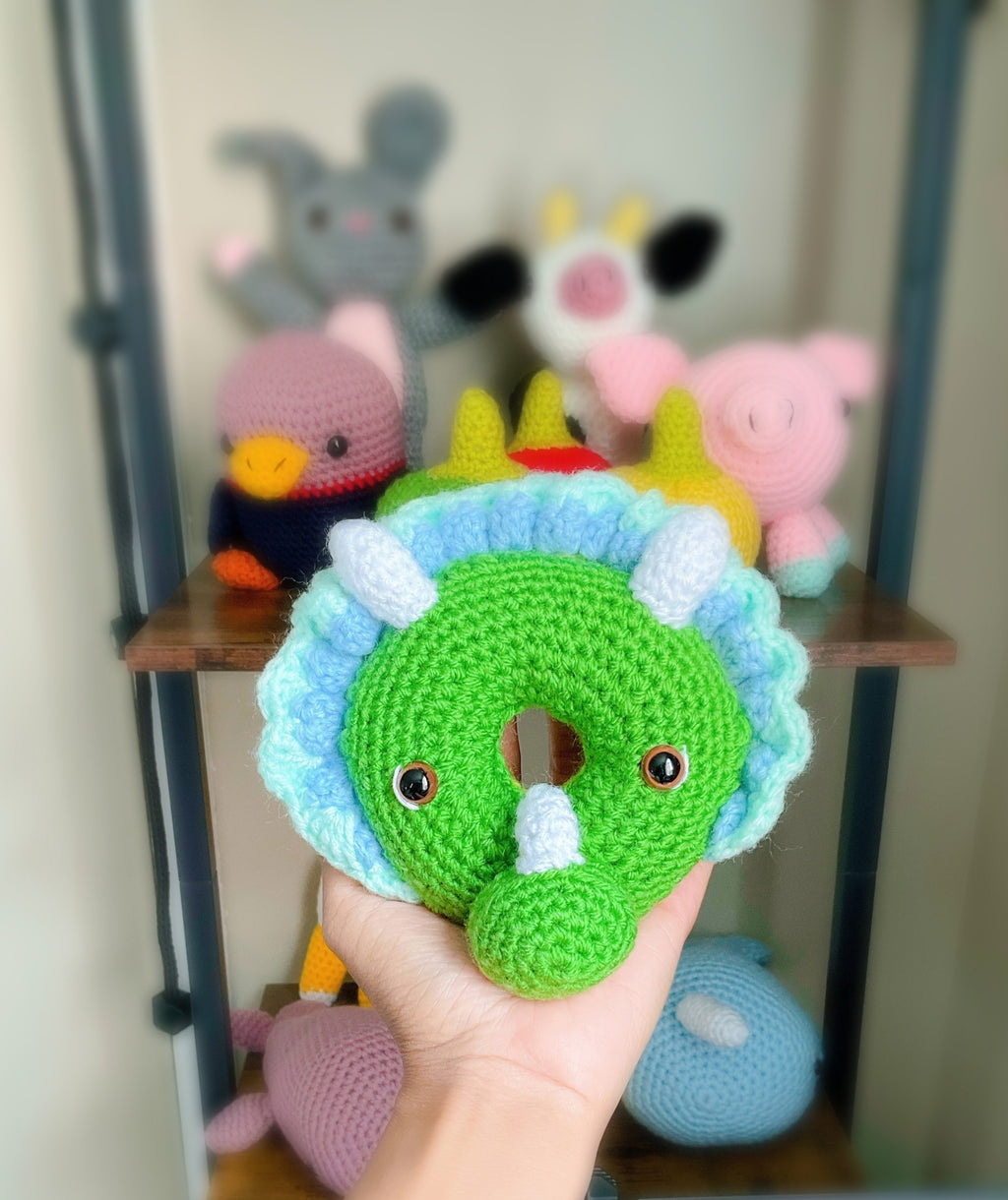 Handcrafted Amigurumi Dino Donut